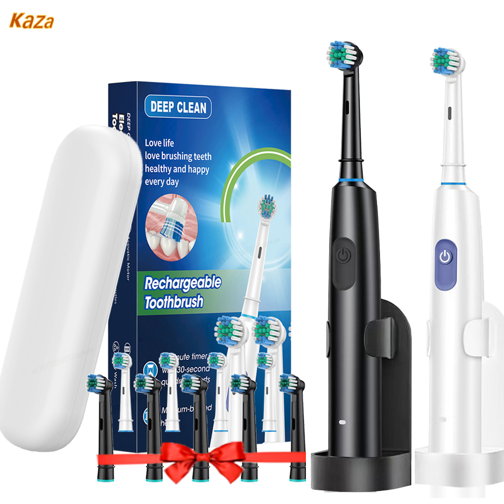 Teeth Whitening Kit - Elektrische Zahnbürste mit Halter, intelligente Timer-Bürste
