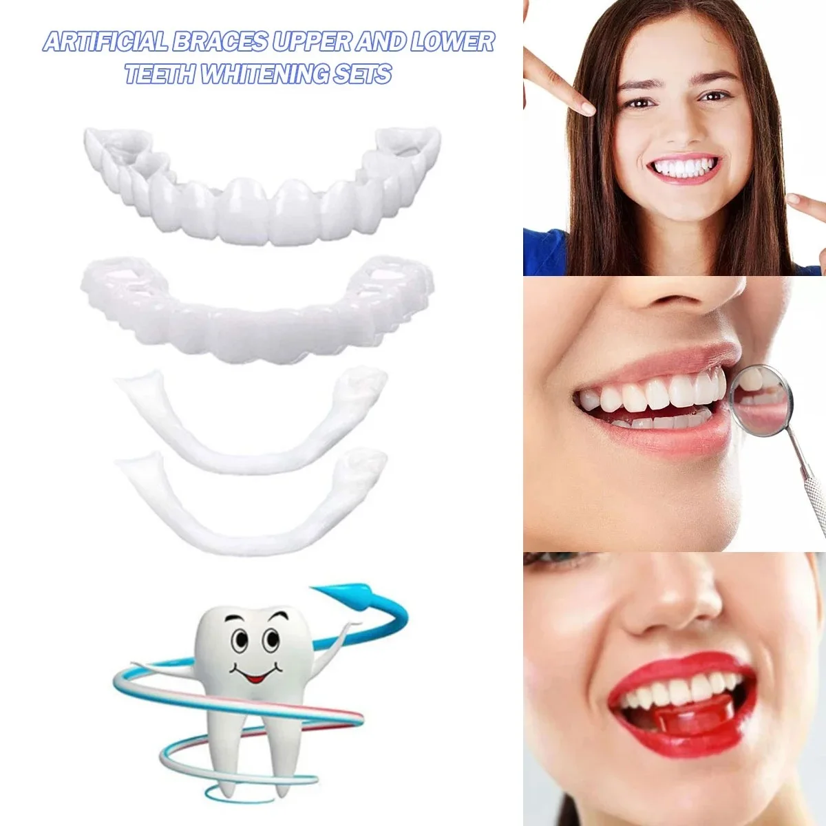 Teeth Whitening Kit - Zahn-Veneers Zahnaufhellung Zahnprothesen Zahnspangen Temporäre Zahnabdeckung