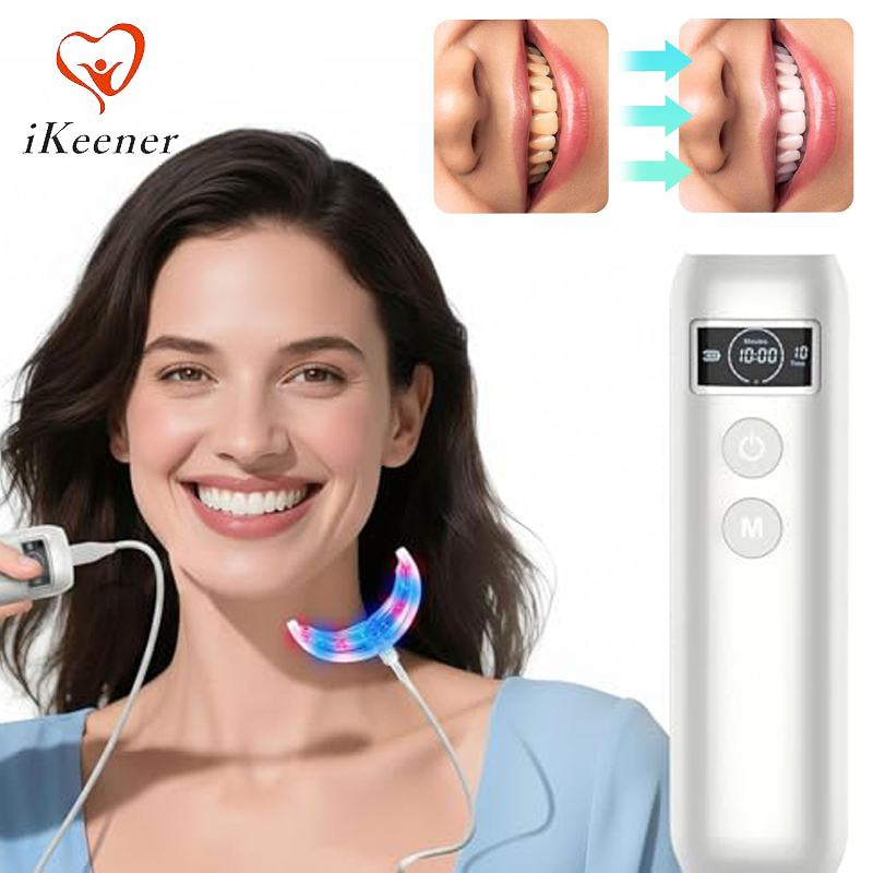 Teeth Whitening Kit - Zahnaufhellungs-Beschleuniger mit 16 LED Rot-Blau-Verstärkerlicht-Schalen und