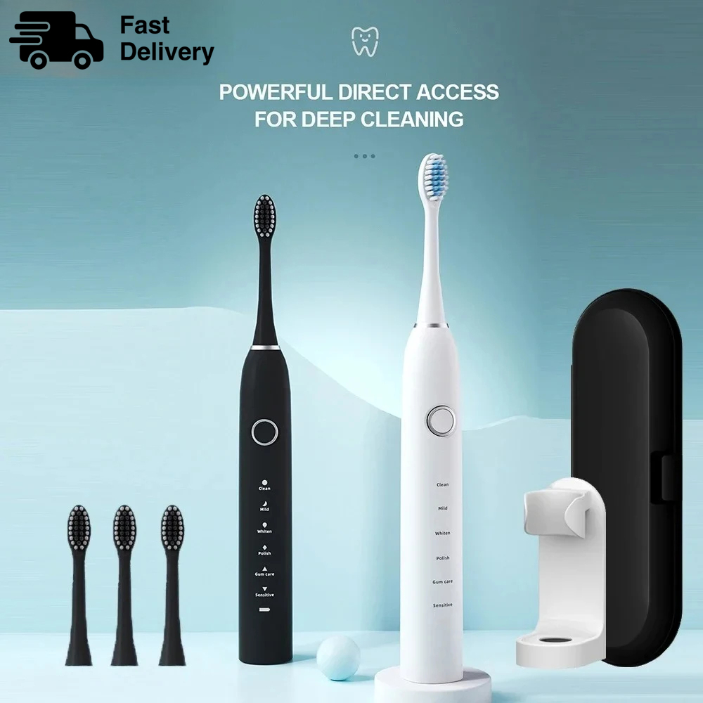 Teeth Whitening Kit - KLXKLX Sonic Elektrische Zahnbürste IPX7 Wiederaufladbare