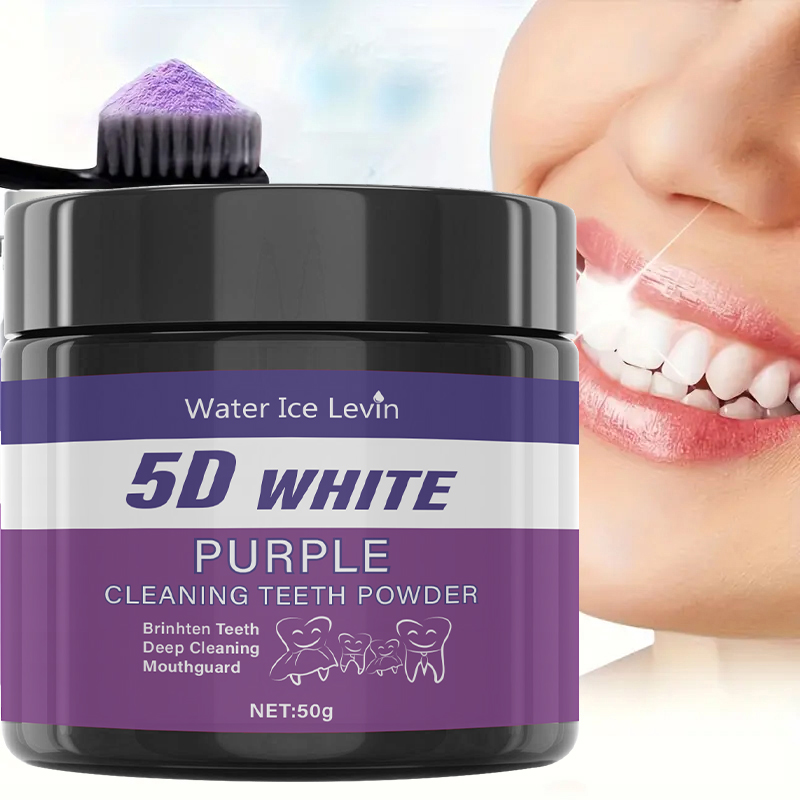 5D weißes Zahnpulver. Purple M – Teeth Whitening Baking Soda Bewertung und Preis