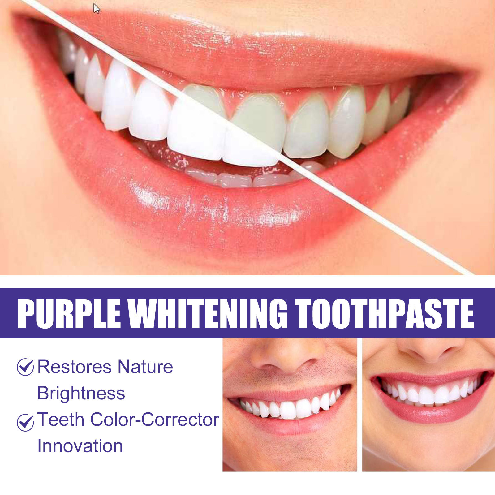 Lila Zahnpasta zur Zahnaufhell – Teeth Whitening Crest Bewertung und Preis